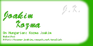 joakim kozma business card